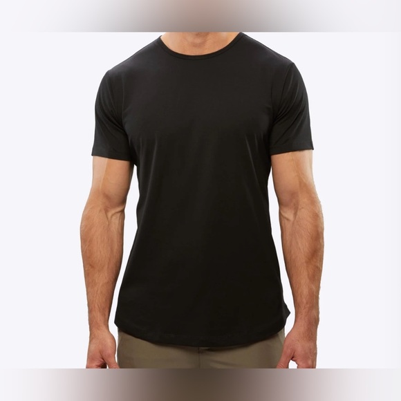 CUTS Crew Curve Hem T-Shirt Black Size Large - Picture 2 of 4